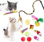 22-Piece Interactive Cat Toy Set with Tunnel