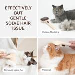 Aumuca Cat Brush with Release Button for Grooming