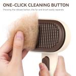 Aumuca Cat Brush with Release Button for Grooming