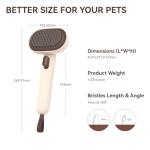 Aumuca Cat Brush with Release Button for Grooming