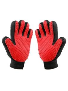 Cat Grooming Gloves with Silicone Massage Brush
