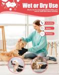 Cat Grooming Gloves with Silicone Massage Brush