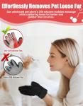 Cat Grooming Gloves with Silicone Massage Brush