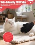 Cat Grooming Gloves with Silicone Massage Brush
