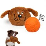 Namsan Interactive Plush Dog Toy with Squeaky Ball