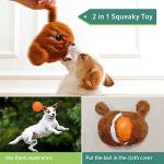 Namsan Interactive Plush Dog Toy with Squeaky Ball
