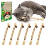 6 Packs Natural Silvervine Chew Sticks for Cats