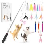 15-Piece Interactive Cat Toy Set with Wand