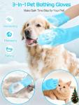 Pet Grooming Gloves for Dogs and Cats