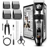 Cordless Dog Grooming Clippers with LED Display