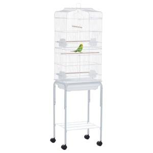 Pawhut Bird Cage with Stand and Storage Shelf