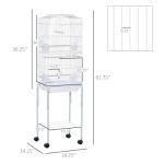 Pawhut Bird Cage with Stand and Storage Shelf