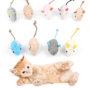 9-Pack Catnip Mouse Toys for Playful Cats