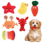 6 Pack Interactive Plush Puppy Chew Toys