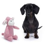 Zappi Co Pink Lamb Plush Dog Toy with Squeaker