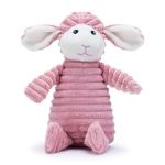Zappi Co Pink Lamb Plush Dog Toy with Squeaker