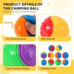 8-Piece Squeaky Indestructible Dog Balls Set