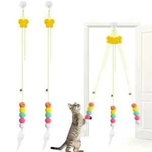 WOLMIK 2-Pack Interactive Cat Door Toys