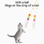 WOLMIK 2-Pack Interactive Cat Door Toys