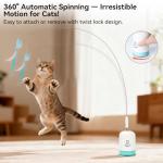 Interactive Automatic Cat Teaser Toy with Suction Cup