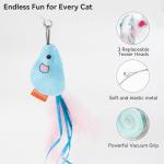 Interactive Automatic Cat Teaser Toy with Suction Cup
