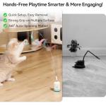Interactive Automatic Cat Teaser Toy with Suction Cup