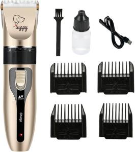 Quiet Rechargeable Dog Grooming Clippers for Thick Fur