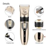 Quiet Rechargeable Dog Grooming Clippers for Thick Fur