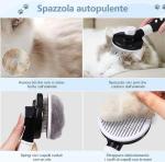 Vinabo Dog and Cat Grooming Brush with Cleaning Button