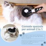 Vinabo Dog and Cat Grooming Brush with Cleaning Button