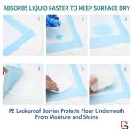 Large Leakproof Puppy Pads - 100 Pack