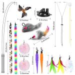 Interactive Feather Cat Teaser Wand with Bells