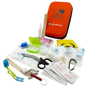 Compact Dog First Aid Kit - 40+ Supplies