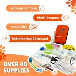 Compact Dog First Aid Kit - 40+ Supplies