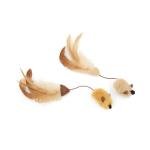 Feather Tail Mice Plush Cat Toys - 2 Pack
