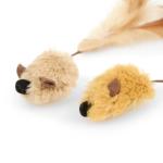 Feather Tail Mice Plush Cat Toys - 2 Pack