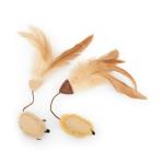 Feather Tail Mice Plush Cat Toys - 2 Pack