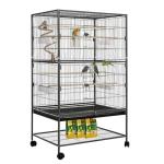 Large Bird Cage with Wheels and Accessories