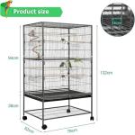 Large Bird Cage with Wheels and Accessories