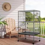 Large Bird Cage with Wheels and Accessories