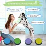 Dog Communication Buttons - Set of 4 Recordable