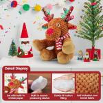 Christmas Reindeer Dog Toy with Squeaker & Crinkle Ears