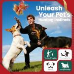 Christmas Reindeer Dog Toy with Squeaker & Crinkle Ears