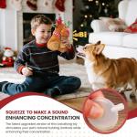 Christmas Reindeer Dog Toy with Squeaker & Crinkle Ears