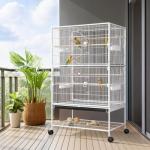 Large Bird Cage with Wheels and Accessories
