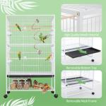 Large Bird Cage with Wheels and Accessories