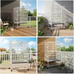 Large Bird Cage with Wheels and Accessories