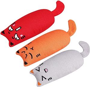 Bojafa Catnip Plush Toys for Indoor Cats - 3 Pack