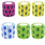 Self Adhesive Vet Wrap Bandage for Pets - 6 Rolls