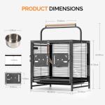 Portable Bird Carrier Cage with Handle and Perch